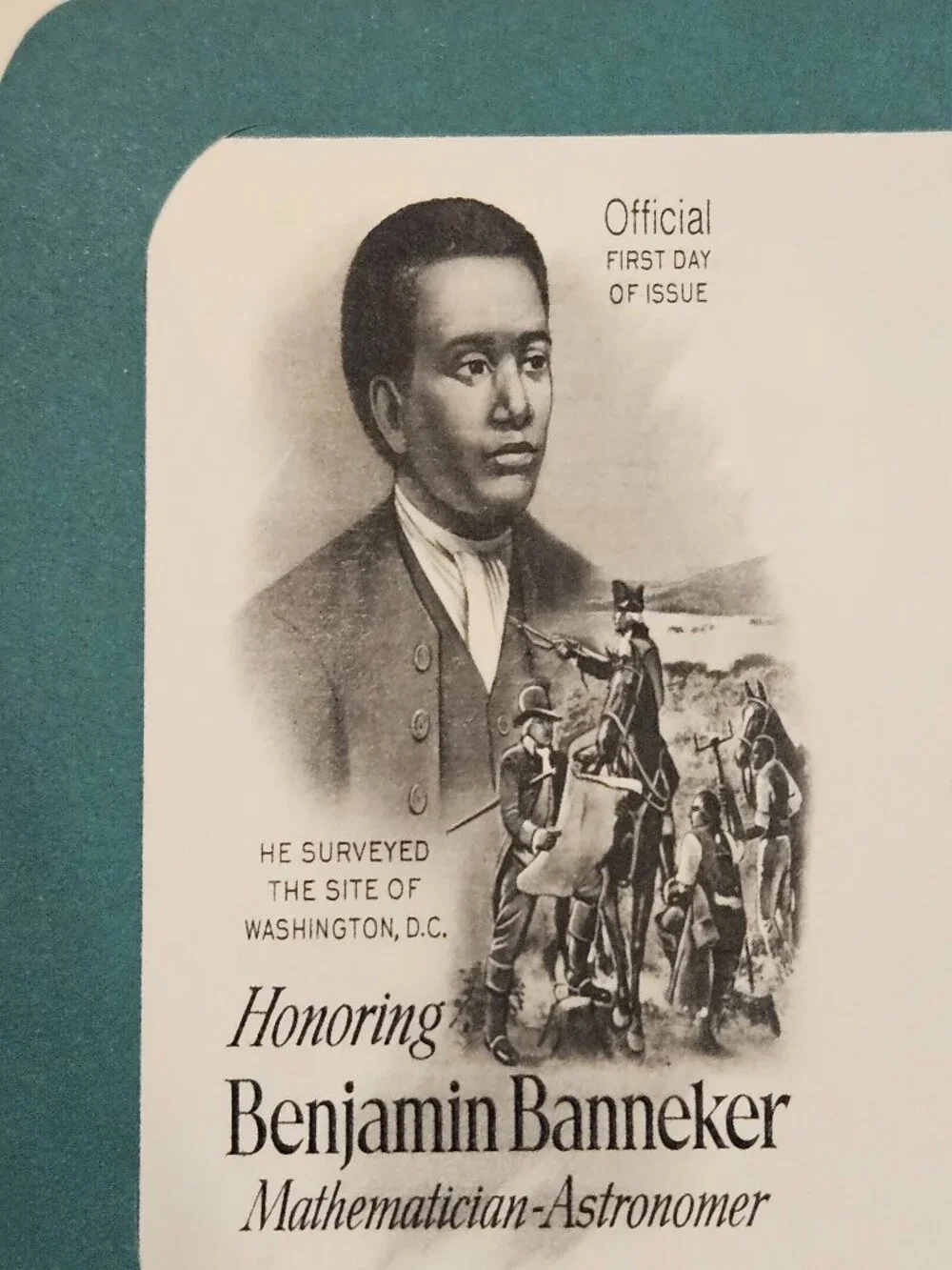 RARE COLLECTIBLE USPS 1ST DAY ISSUE COVER BENJAMIN BANNEKER ASTRONOMER STAMP FDC